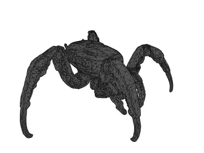 SciFi Mechanical Spider Robot Rigged Low-poly 3D model