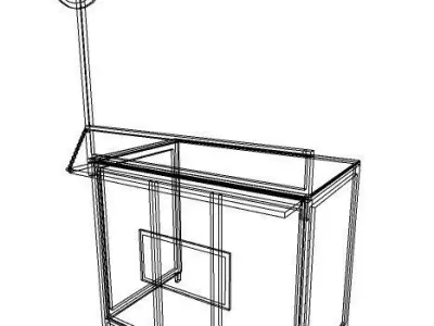 Simple Street Booth 1 3D print model