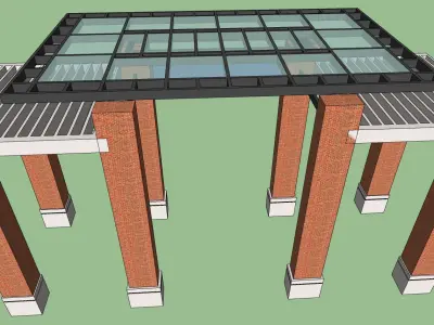 gate house simple 3D model