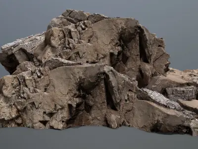 Mountain Low-poly 3D model 12