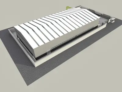 Industrial Building Factory 3D model