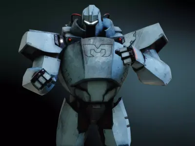 Mecha Man Armor From Disaptch Low-poly 3D model
