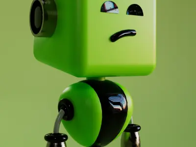 SAD BOT Low-poly 3D model