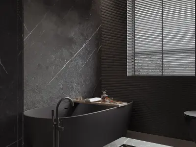 3D model of modern bathroom interior design 3D model