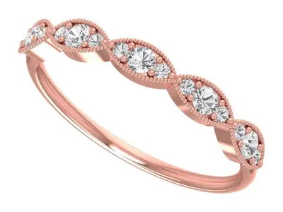 Solitaire Women Light Weight Band Ring 3D print model 40