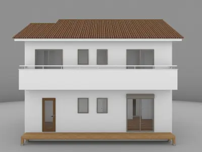 House model for background 22 Low-poly 3D model