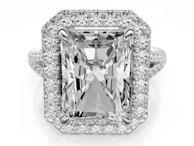 Engagement ring Evora 5ct 3D print model