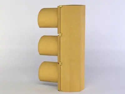 Traffic light Low-poly 3D model 11