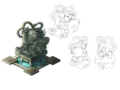 Stone Carving - Xuanwu 32 3D model