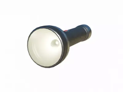 Realistic Flashlight 3D Model Game Ready  PBR Textures Low-poly 3D model