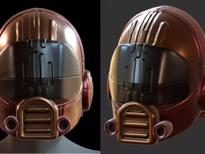 Gas mask helmet 3d model scifi Low-poly 0 Low-poly 3D model