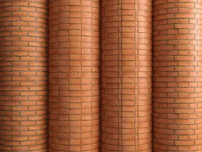 Materials 11- Brick Tiles PBR in 4 Patterns Texture