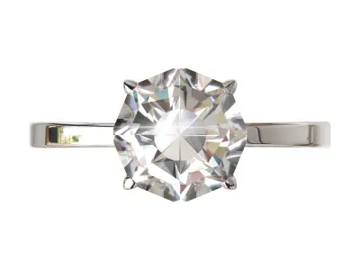 Solitaire Diamond Ring 3D model