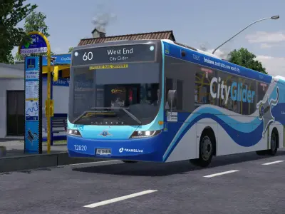 Australian Volvo B7RLE Volgren Optimus Bus 3D Model GameReady Low-poly 3D model