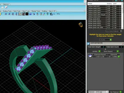 Light Minimalist Diamond Ring 3D print model
