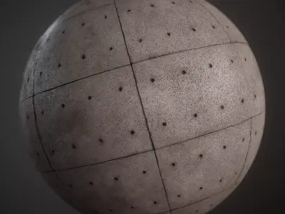 Concrete Wall Panels Material 3D model