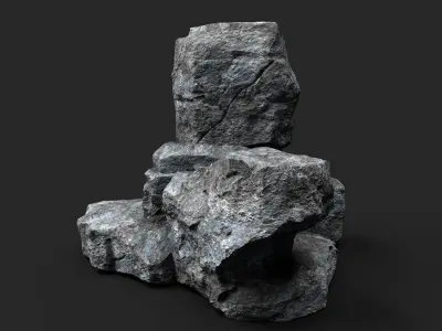 Rock 16-2 Low-poly 3D model