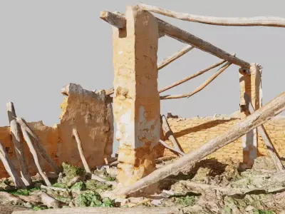 Building Ruins Old Photoscan PBR Low-poly 3D model