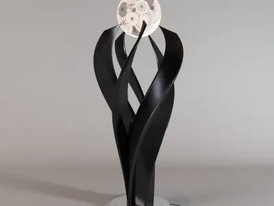 metal floor lamp 3D model