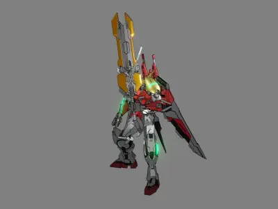 Attacker Gundam B 19 3D model