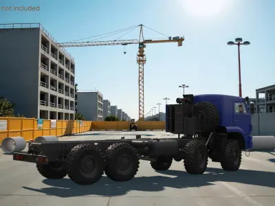  Kamaz 6560 Truck Blue Rigged 