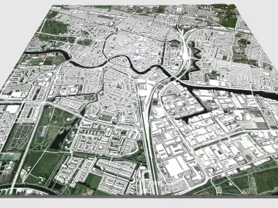 Cityscape Haarlem Netherlands 3D model