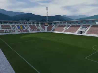 Estadio do Maritimo Funchal Portugal Low-poly 3D model