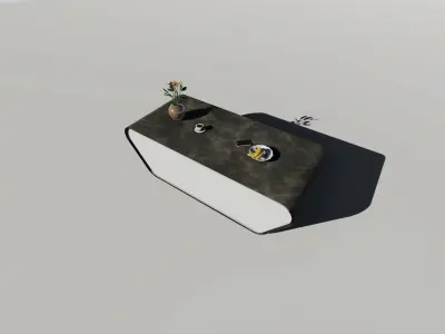 modern Table 3D model Low-poly 3D model