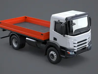 Realistic Flatbed Truck 