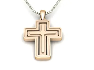 Light Gold Cross New Design  CP 35 3D print model