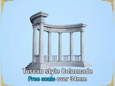 Tuscan style Colonnade 3D print model