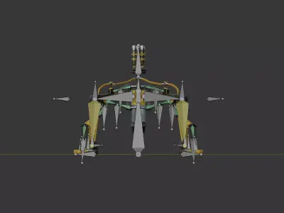 Sci fi Mining Drill  Low-poly 3D model