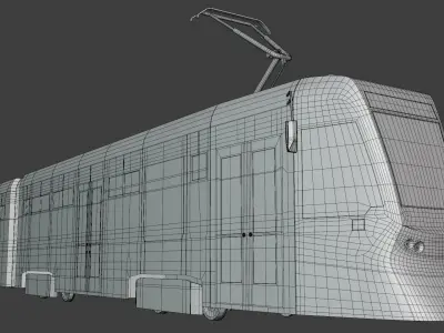 Stadler tram exterior 3D model