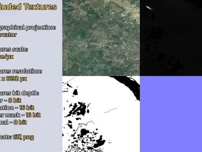 Yushan China City Landscape 3D Model 3D model