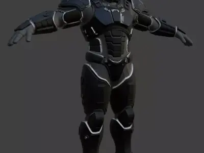 SciFi Cyberpunk Spacesuit 3D Model 3D model