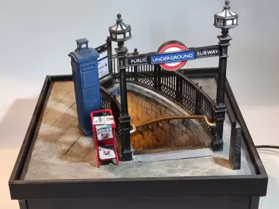 Picadilly circus station miniature 3D print model
