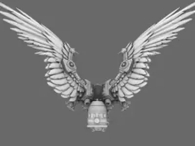 Cyber Samurai V8 Dragon King Jetpack 3D print model