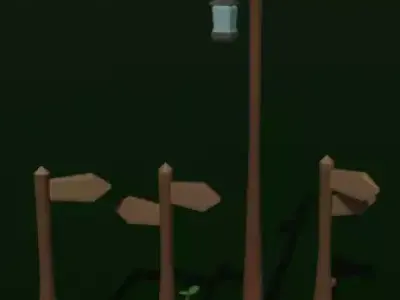 Off The Trail Signs and Light Mini Pack by PHONYCO Low-poly 3D model