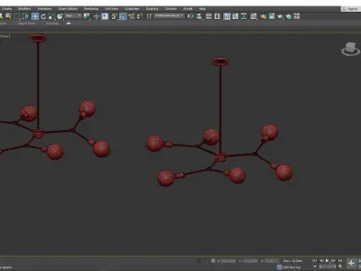 SALEM BARE BULB CHANDELIER Low-poly 3D model