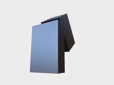 Black Table Lamp Low-poly 3D model