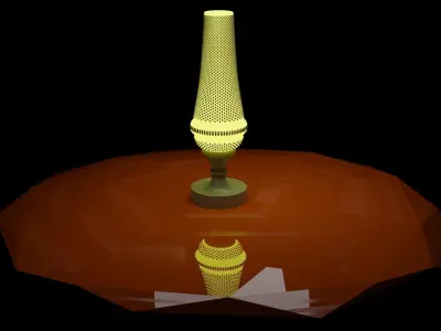 Table lamp 4 PBR  Free low-poly 3D model