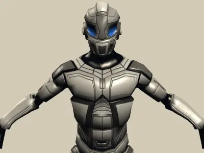 Robot Cyborg Suit Low-poly Low-poly 3D model