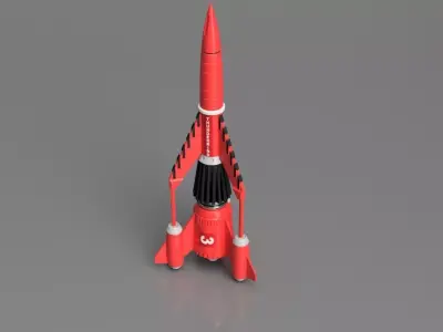 THUNDERBIRD 3 rocket 3D print model