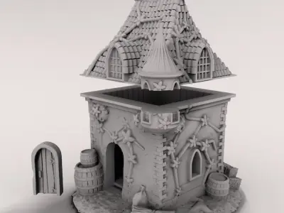  medieval house 3D print model