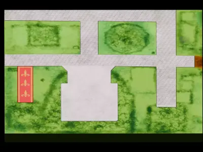 Amusement Park - Ground 2 Low-poly 3D model