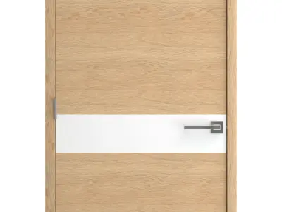 Door-021 wooden door with stripe 3D model