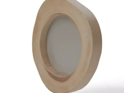 Arbor Handcrafted Wooden Wall Mirror Low-poly 3D model