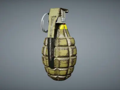 Hand Grenade Low-poly 3D model