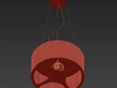 MIMMI pendant light with drum shade 3D model
