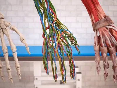  Skin and Full Anatomy of the Afro Female Arm 
